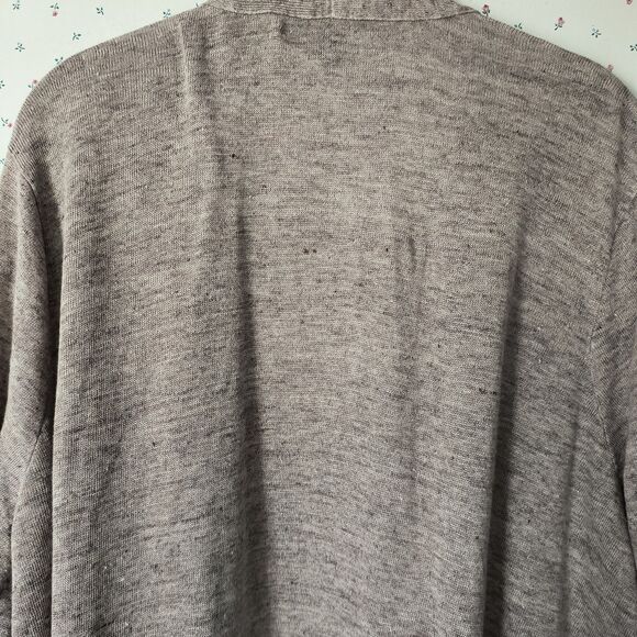Eileen Fisher Cardigan Sweater 3X Oatmeal Organic Linen Open Duster LagenlooK - Picture 12 of 16